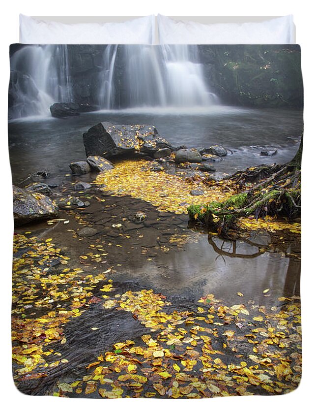 Indian Flats Falls Duvet Cover featuring the photograph Indian Flats Falls 10 by Phil Perkins