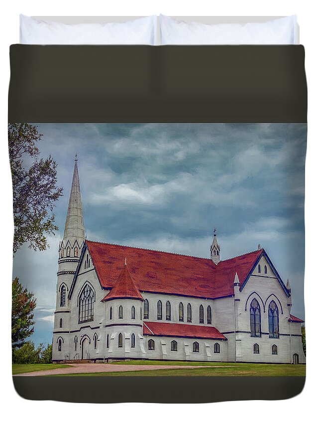 Pei Duvet Cover featuring the photograph Indian River Gem, St. Mary's Church by Marcy Wielfaert
