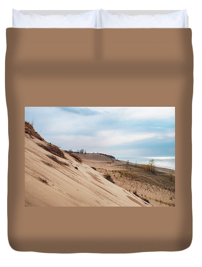Indiana Dunes National Lakeshore Duvet Cover featuring the photograph Indiana Dunes National Lakeshore Mt Baldy by Kyle Hanson