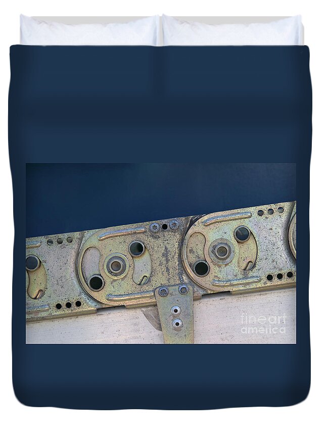 Abstract Duvet Cover featuring the photograph Industrial Abstract #2 by Kae Cheatham