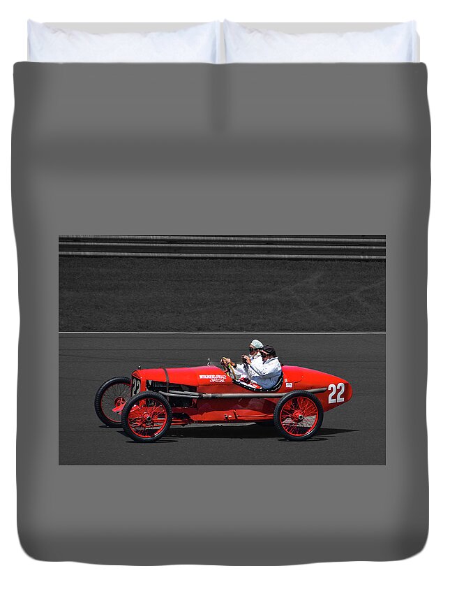  Duvet Cover featuring the photograph Indy Vintage Racing by Josh Williams