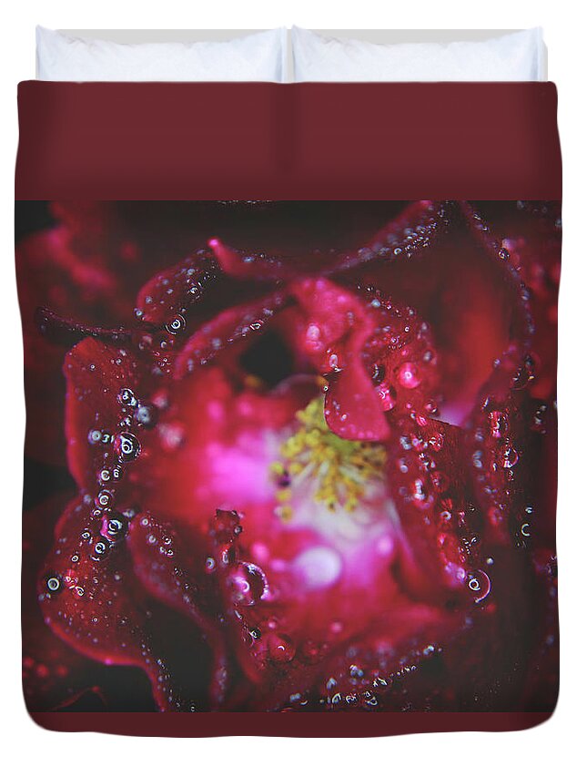 Flowers Duvet Cover featuring the photograph Inner Glow by Laurie Search