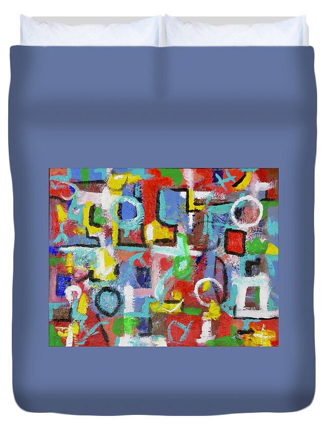 Acrylic Art Duvet Cover featuring the painting Instagato by J Loren Reedy