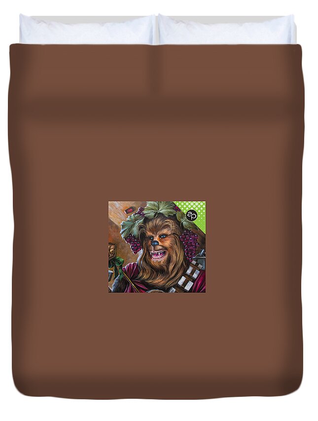 Intergalactic Krewe Of Chewbacchus Duvet Cover featuring the digital art Intergalactic Krewe of Chewbacchus by Art of the Parade Society