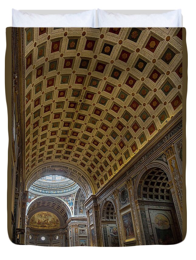 Italy Duvet Cover featuring the photograph Interior of Basilica of Sant Andrea in Mantua by W Chris Fooshee