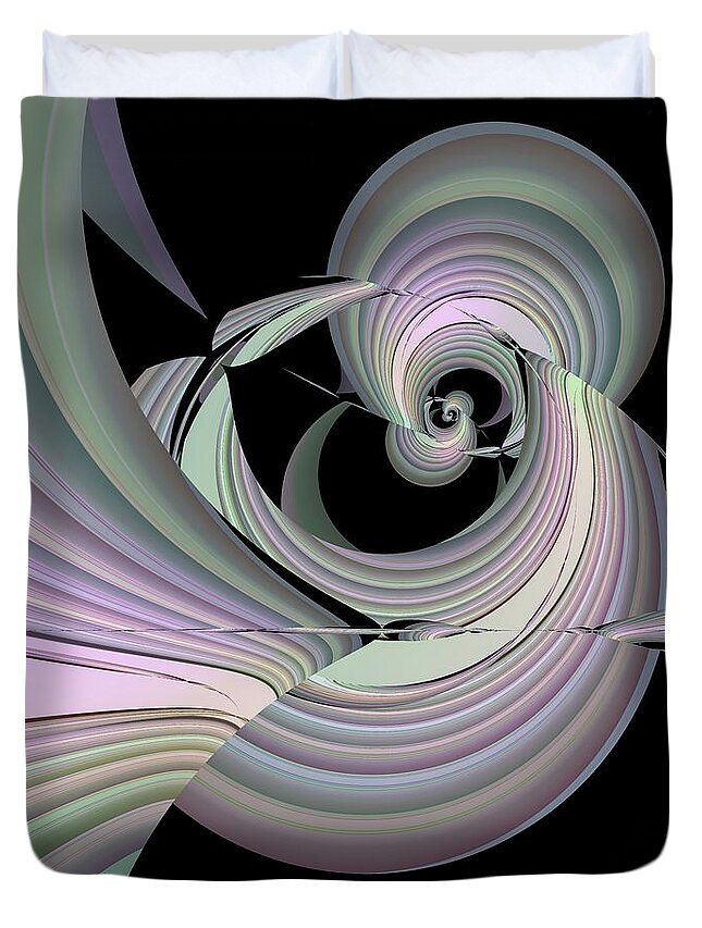 Abstract Duvet Cover featuring the digital art Intospection by Judi Suni Hall