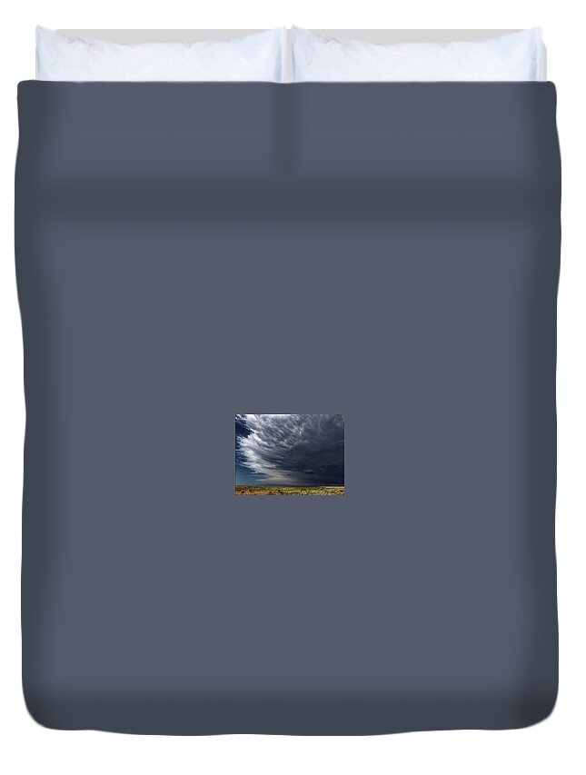 Iphonography Duvet Cover featuring the photograph Iphonography Clouds 1 by Julie Powell