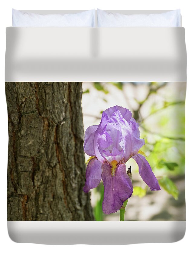 Flora Duvet Cover featuring the photograph Iris by Segura Shaw Photography