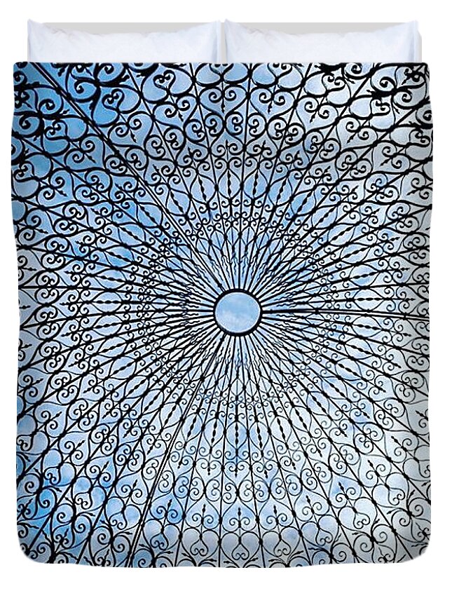 Iron Duvet Cover featuring the photograph Iron Lace Dome by Vicki Noble