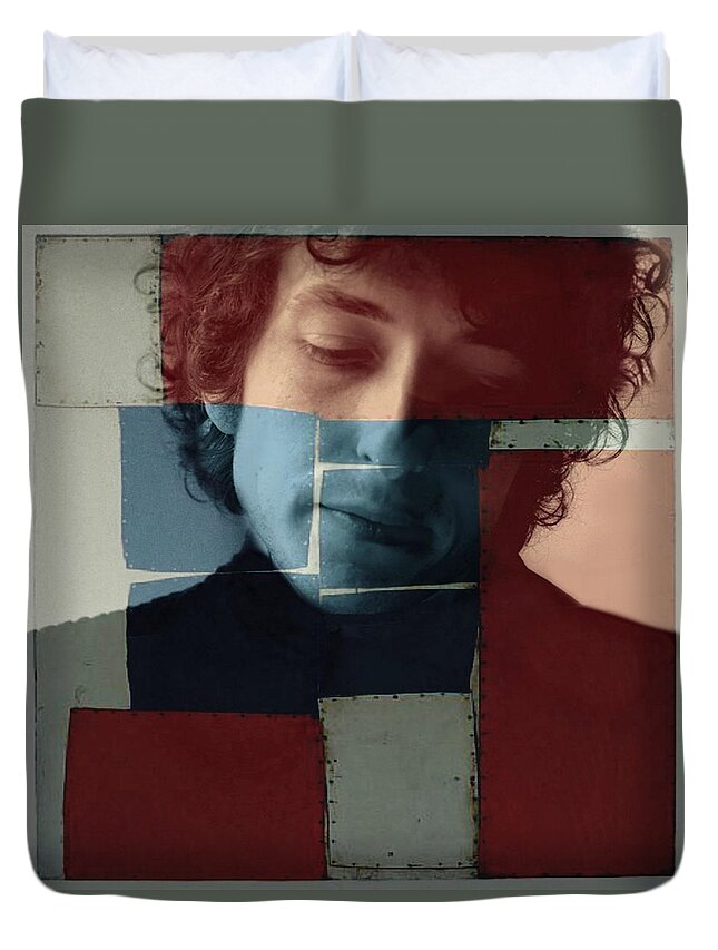 Dylan Duvet Cover featuring the digital art It Ain't Me Babe by Paul Lovering