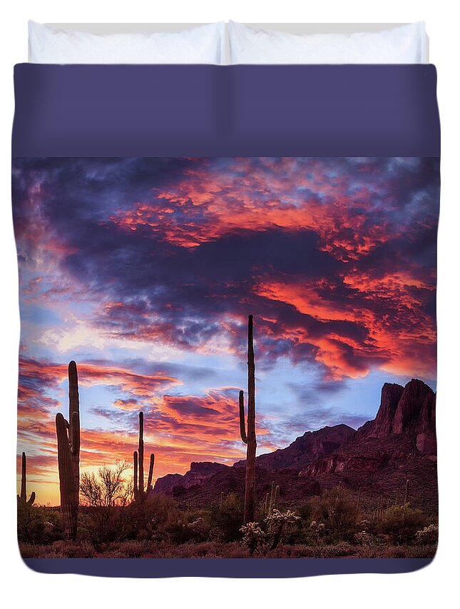 American Southwest Duvet Cover featuring the photograph It is Accomplished by Rick Furmanek