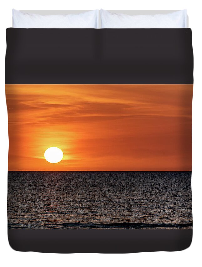 Sunset Duvet Cover featuring the photograph It's A Good Life by Pamela McDaniel