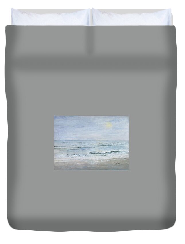 Acrylic Duvet Cover featuring the painting It's a New Day by Paula Pagliughi