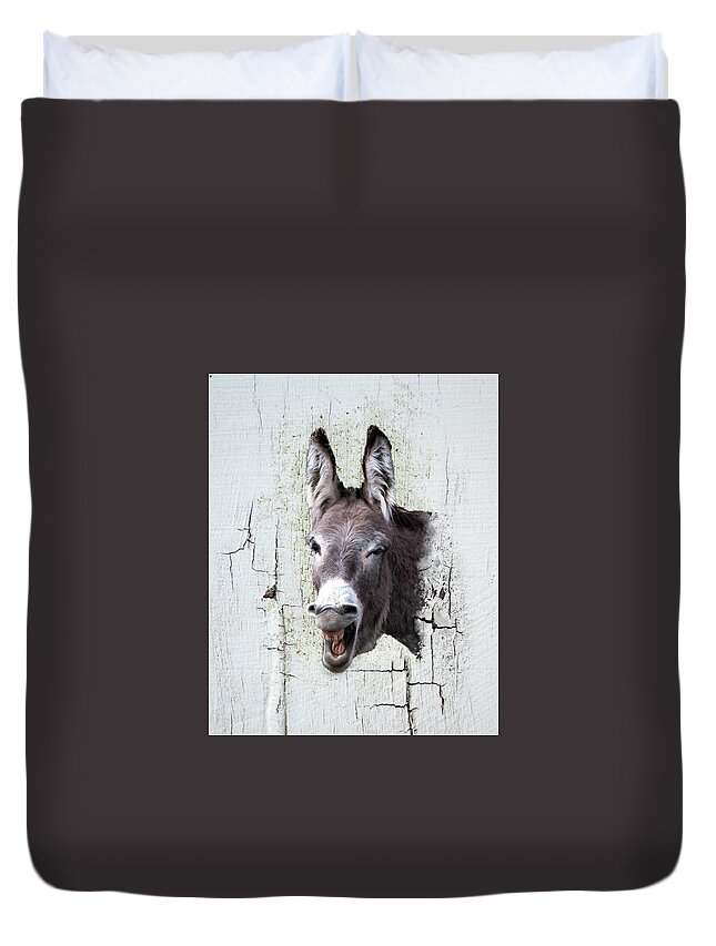 Fine Art Photography Duvet Cover featuring the photograph It's Jack by Mary Hone