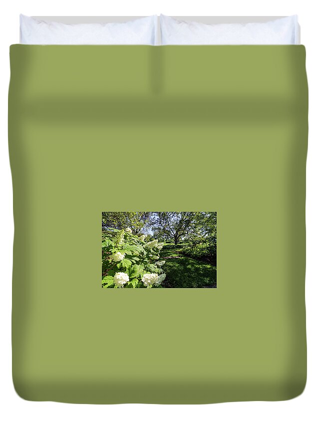 Garden Duvet Cover featuring the photograph Jackson Park Garden #1 by Britten Adams