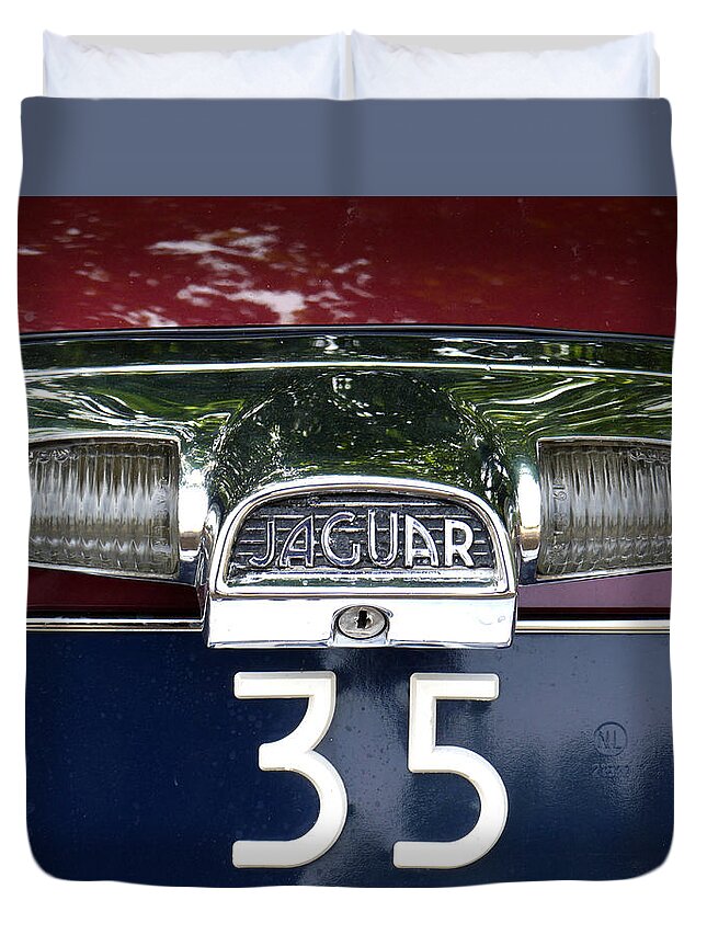 Richard Reeve Duvet Cover featuring the photograph Jaguar 35 by Richard Reeve
