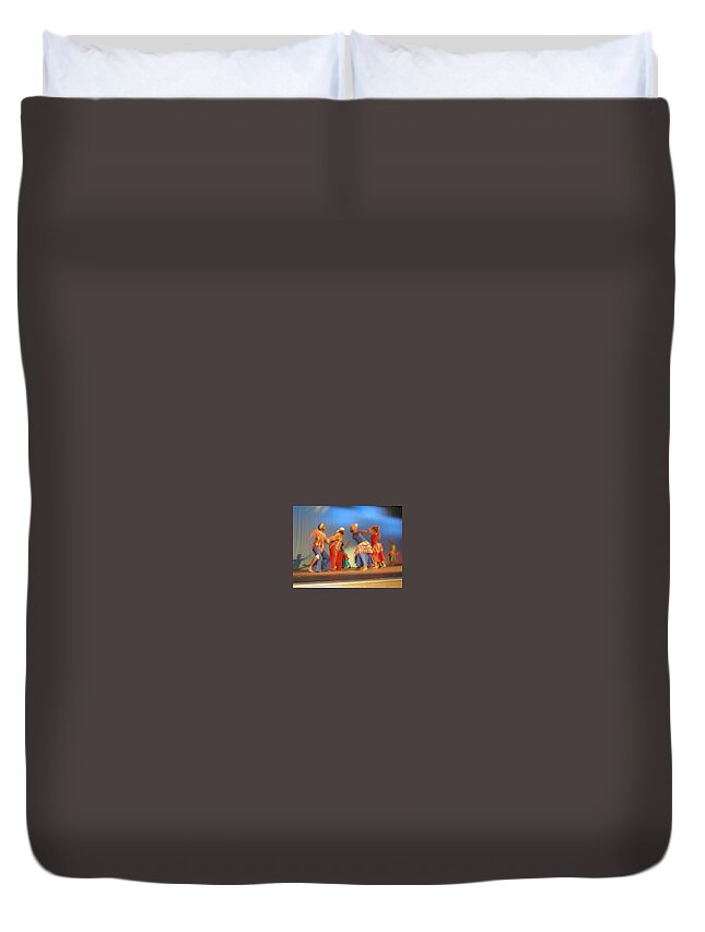 Jankoonuu Duvet Cover featuring the painting Jamboree 2 by Trevor A Smith