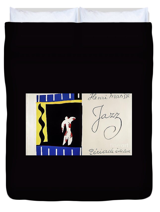 Jazz Book Duvet Cover featuring the mixed media Jazz Book by Henri Matisse 1947 by Henri Matisse