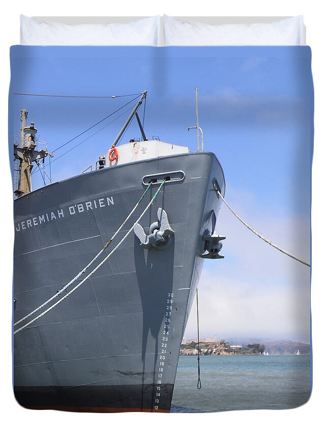 Ship Duvet Cover featuring the photograph Jeremiah O' Brien by Heather E Harman
