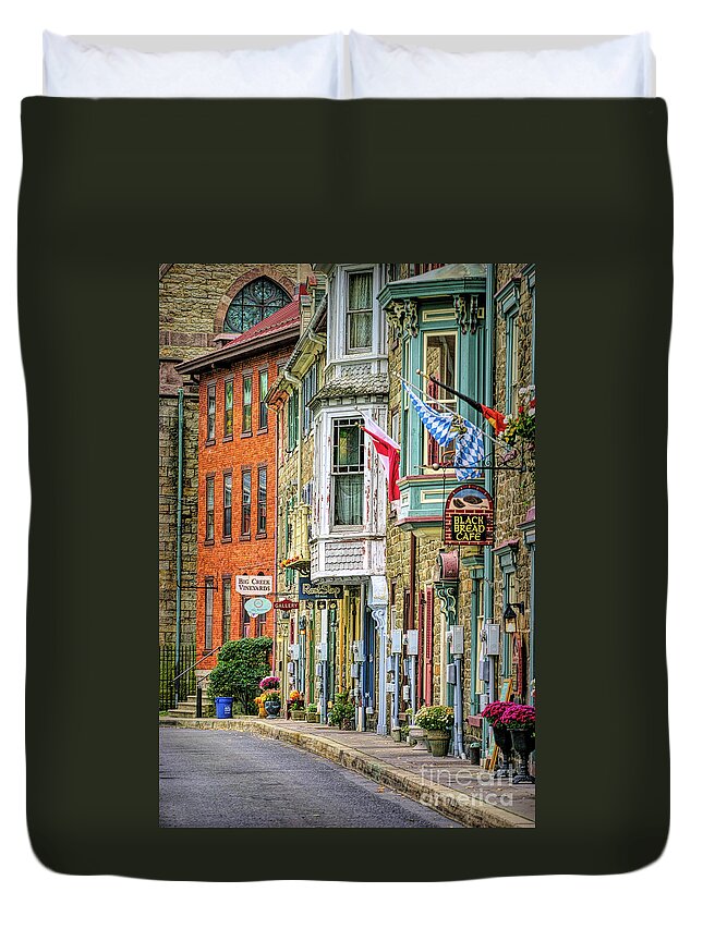 Jim Thorpe Duvet Cover featuring the photograph Jim Thorpe City in Pennsylvania by Chuck Kuhn