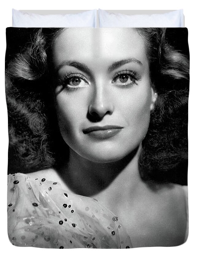 Joan Crawford Duvet Cover featuring the photograph Joan Crawford 1936 by Mountain Dreams