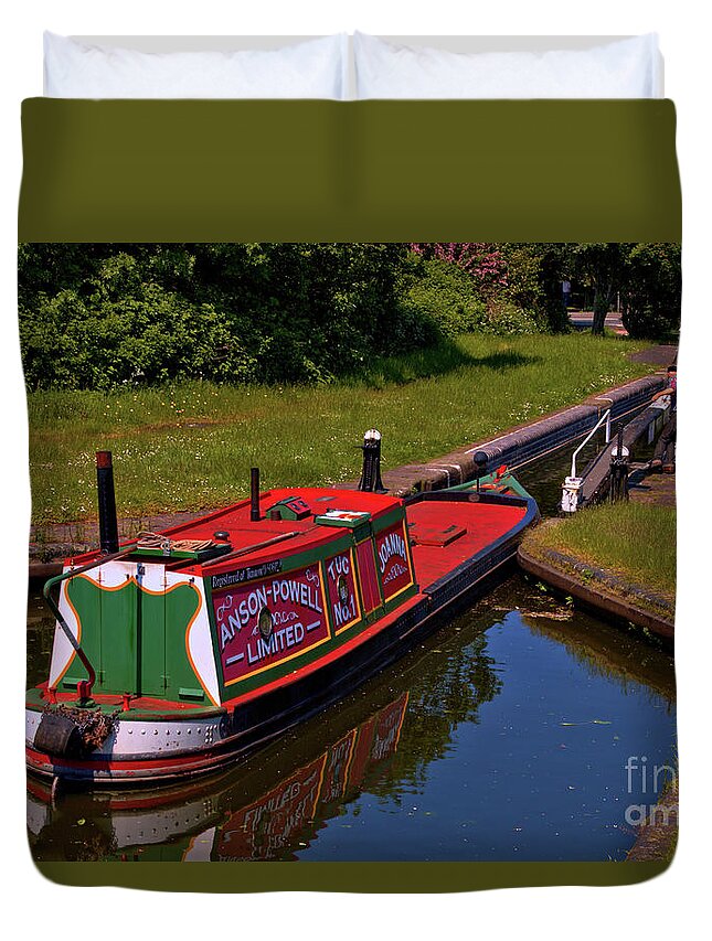 Canal Duvet Cover featuring the photograph Joanna Tug No 1 by Stephen Melia