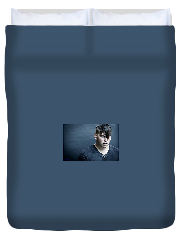 Joe Duvet Cover featuring the photograph Joe, Soaked by Jim Whitley