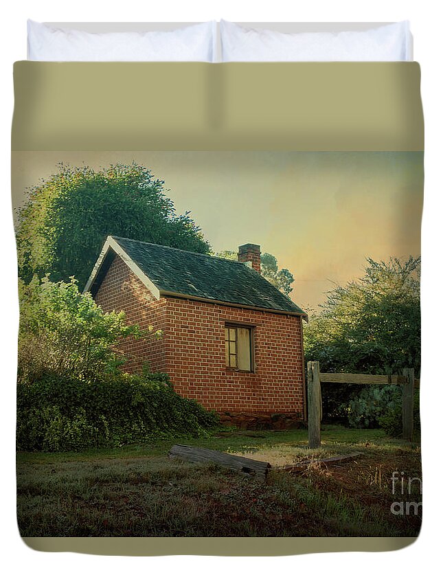 Bridgetown Duvet Cover featuring the photograph John Blechynden's Home, Bridgetown by Elaine Teague