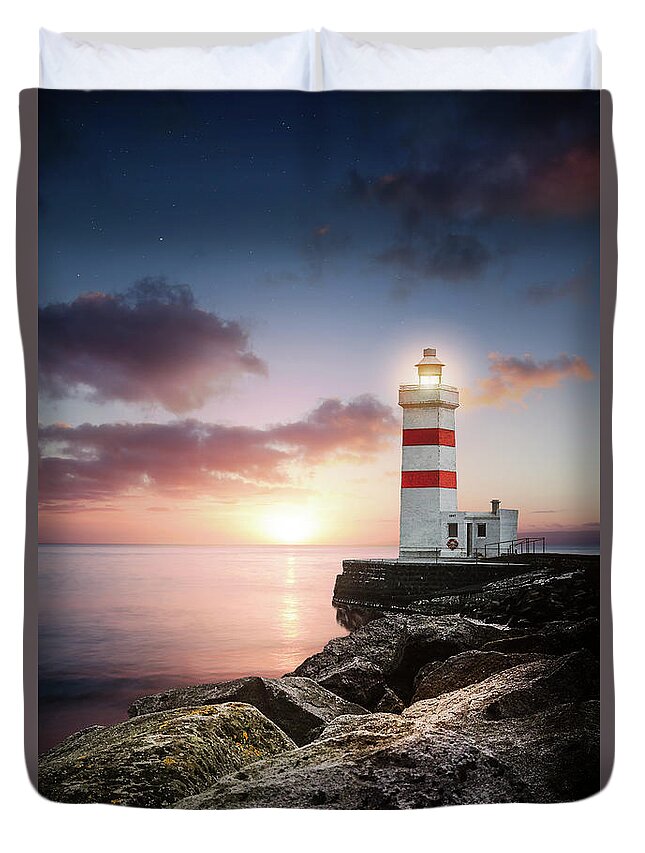 Kremsdorf Duvet Cover featuring the photograph Journey Into The Night by Evelina Kremsdorf