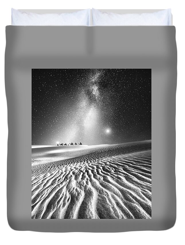 Fine Art Duvet Cover featuring the photograph Journey by Sofie Conte
