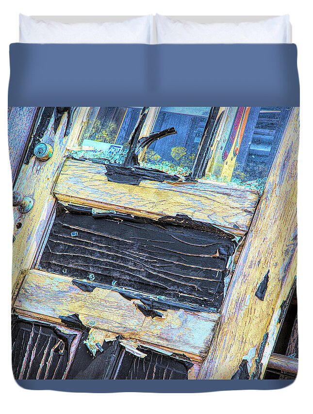 Old Door Duvet Cover featuring the digital art Journey Two by Steve Ladner