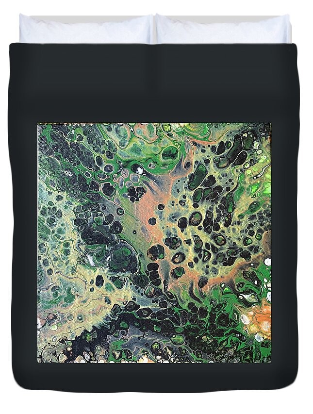 Cheetah Duvet Cover featuring the painting Jungle by Nicole DiCicco