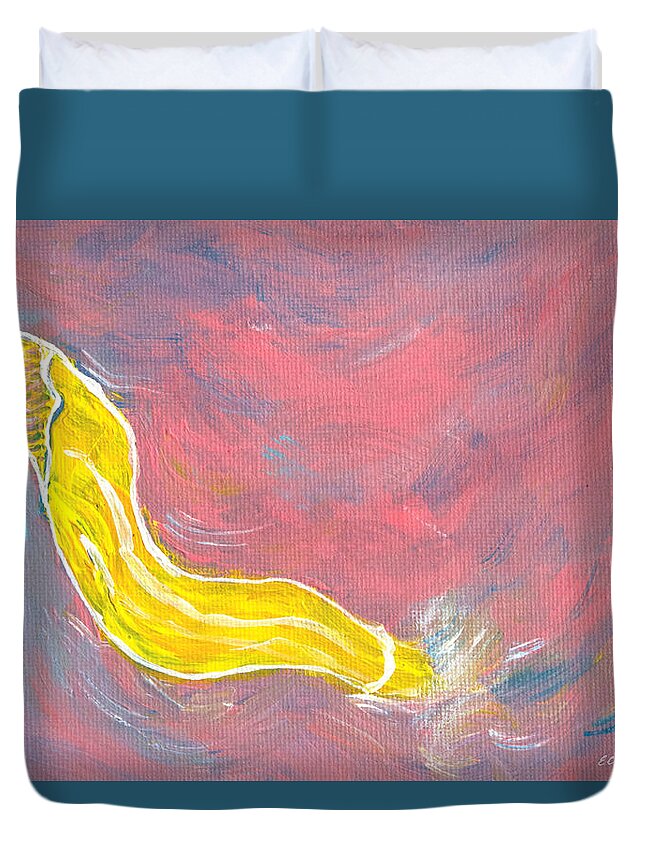 Ellen Palestrant Duvet Cover featuring the painting Just Try to Use Your Imagination by Ellen Palestrant