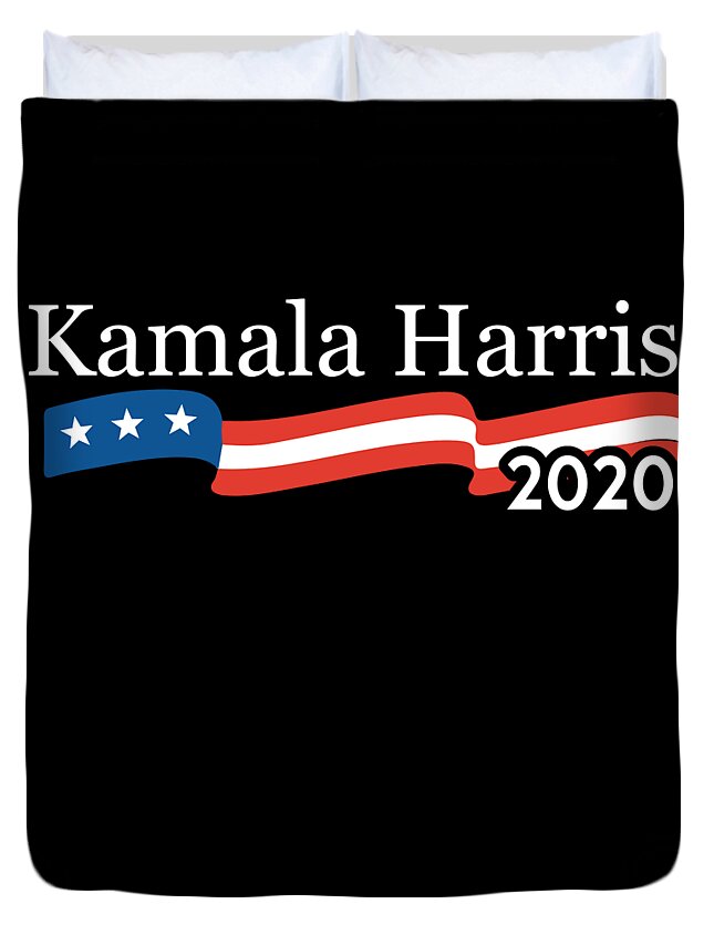 Cool Duvet Cover featuring the digital art Kamala Harris 2020 For President by Flippin Sweet Gear
