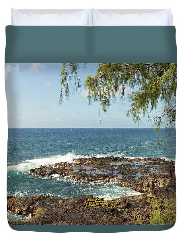 Kauai Duvet Cover featuring the photograph Kauai's South Shore by Auden Johnson