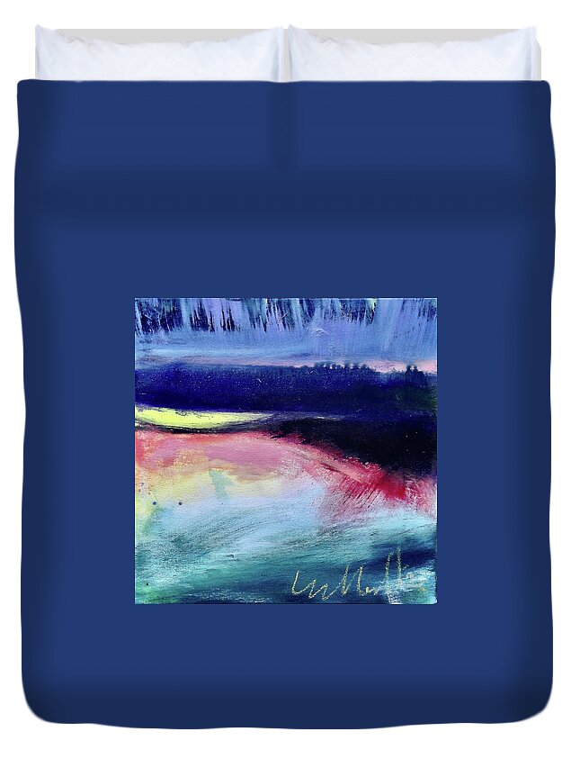 Painting Duvet Cover featuring the painting Kayak by Les Leffingwell
