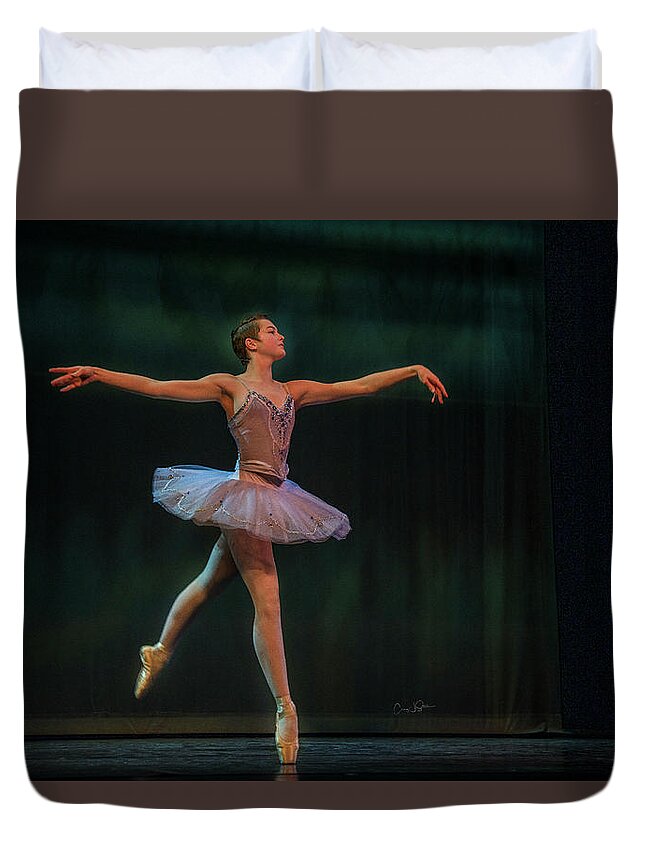 Ballerina Duvet Cover featuring the photograph Kayla_Ballerina 2 by Craig J Satterlee