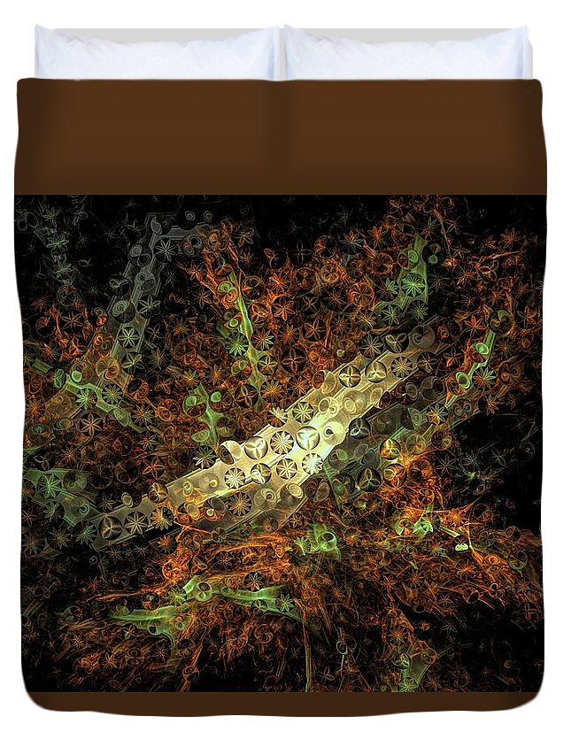 Home Duvet Cover featuring the digital art Kebab Incident by Jeff Iverson