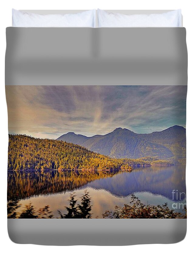 Kennedy Lake Duvet Cover featuring the photograph Kennedy Lake by Kimberly Furey