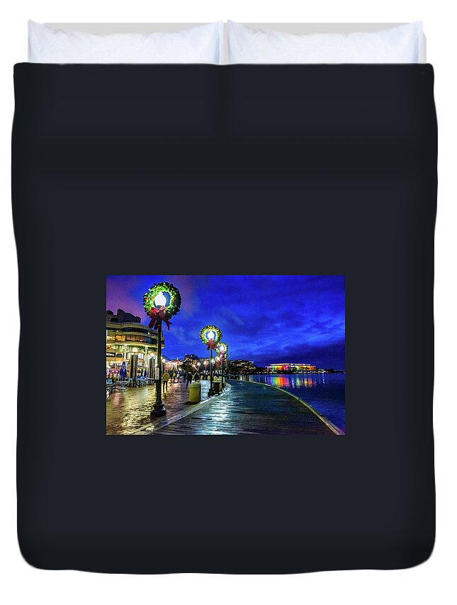 Kennedy Library And Museum Duvet Cover featuring the digital art Kennedy Library and Museum by SnapHappy Photos