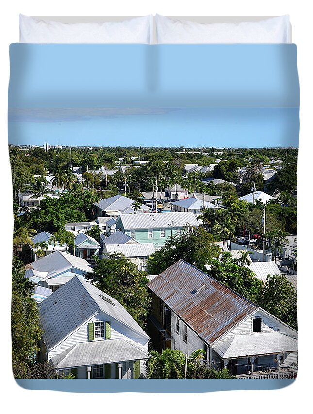 Key West Florida Duvet Cover featuring the photograph Key West Florida work A by David Lee Thompson
