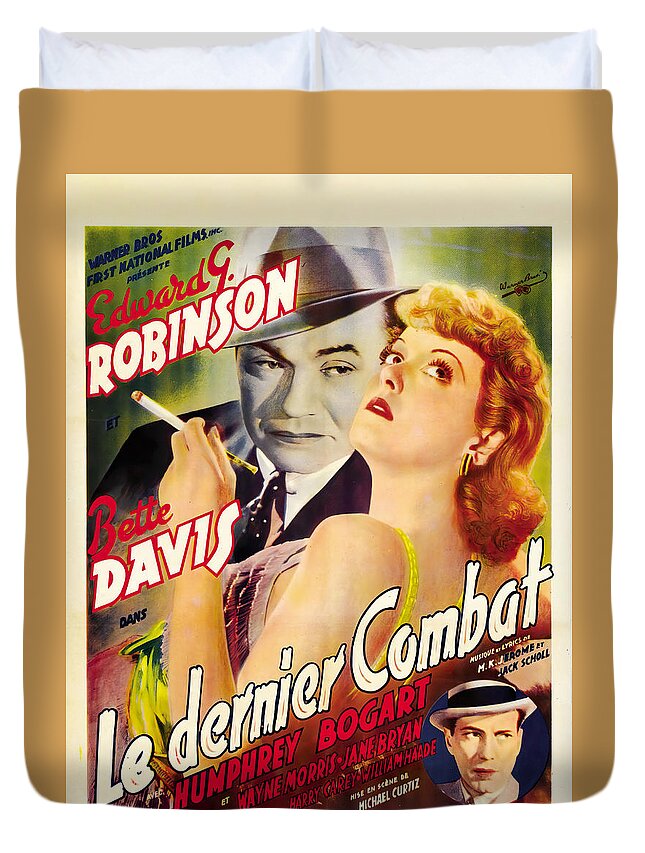 Bette Duvet Cover featuring the mixed media ''Kid Galahad'' - 1937 by Stars on Art