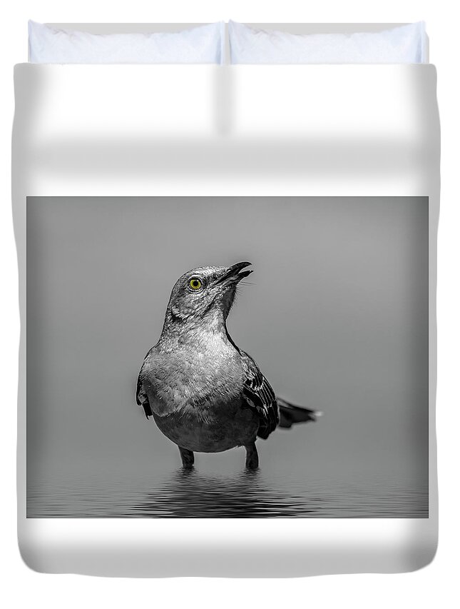 Bird Duvet Cover featuring the photograph Knee Deep by Cathy Kovarik