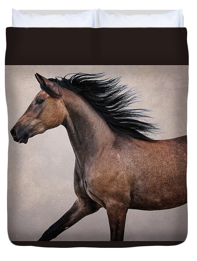 Horse Duvet Cover featuring the photograph Knox - Horse Art by Lisa Saint