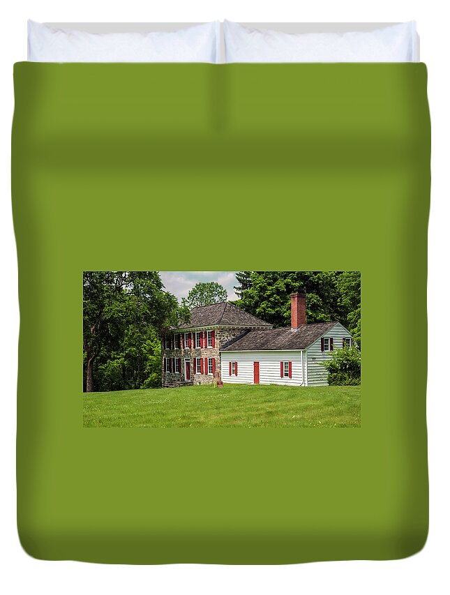 Historical Duvet Cover featuring the photograph Knox HQ by Cathy Kovarik
