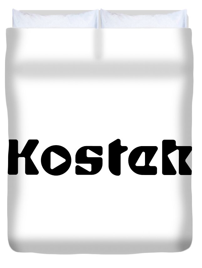 Kostek Duvet Cover featuring the digital art Kostek by TintoDesigns