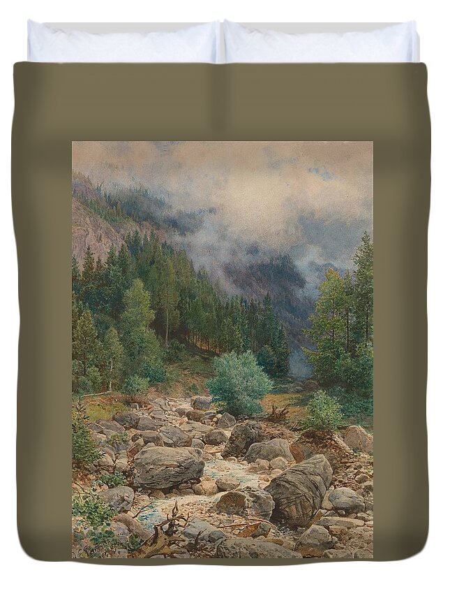  House Duvet Cover featuring the painting Ladislaus Eugen Petrovits Vienna by MotionAge Designs