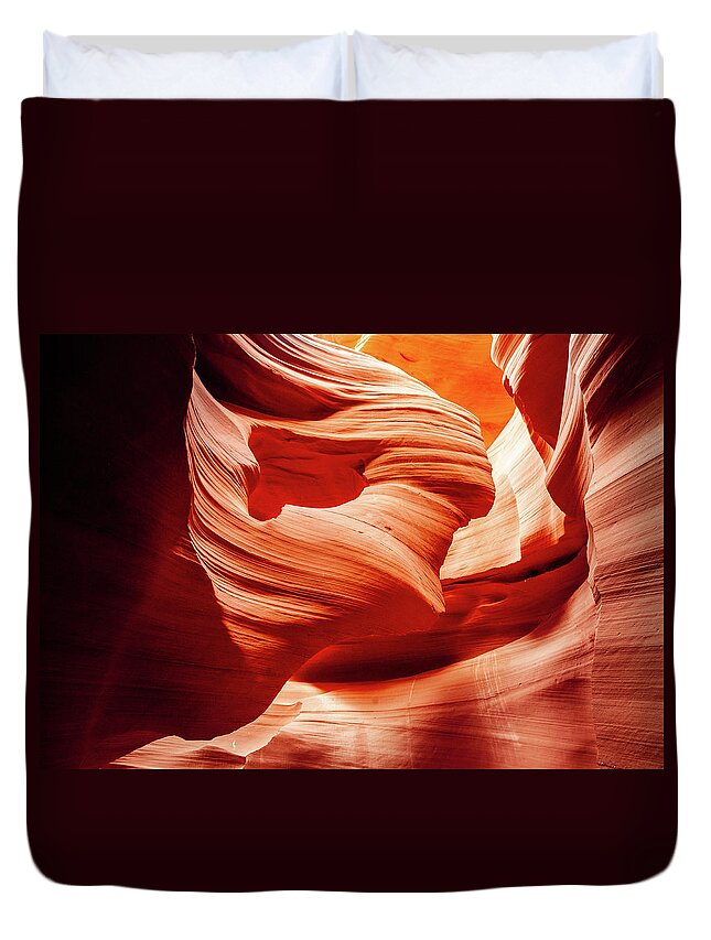 Antelope_canyon Duvet Cover featuring the photograph Lady in the Wind, Antelope Canyon by Bradley Morris