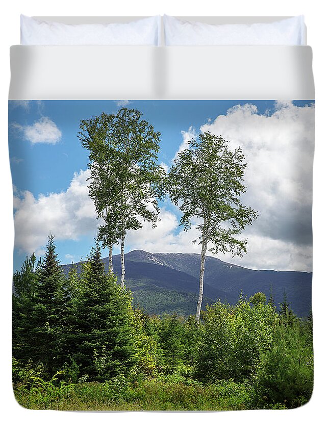 Lafayette Duvet Cover featuring the photograph Lafayette Birches by White Mountain Images