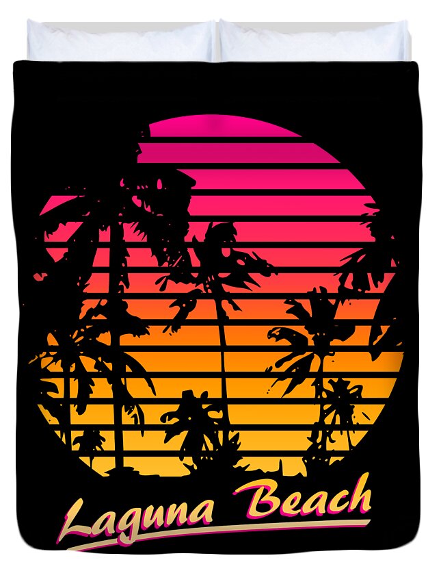 Classic Duvet Cover featuring the digital art Laguna Beach by Filip Schpindel
